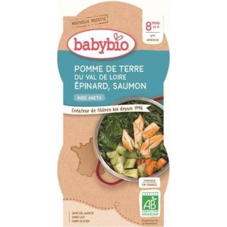 BABYBIO BOL POMME DE TERRE EPINARD SAUMON 2 X 200G