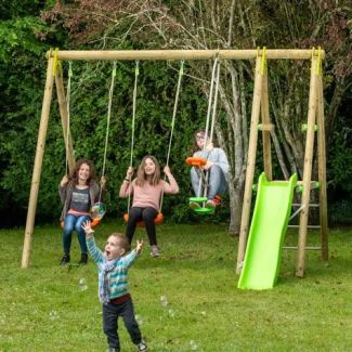 Balançoire en bois 2,30 m TUTTI - 6 enfants